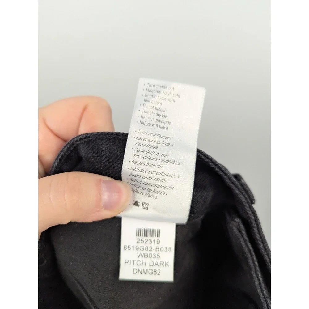 Paige Women's Denim Skirt 27 Black Wash Pencil‎ Midi with Slit Pockets Classic